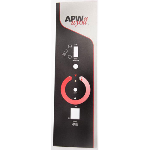 (image for) APW Wyott 2M-58173 CONTROL PLATE LABEL M-95-2